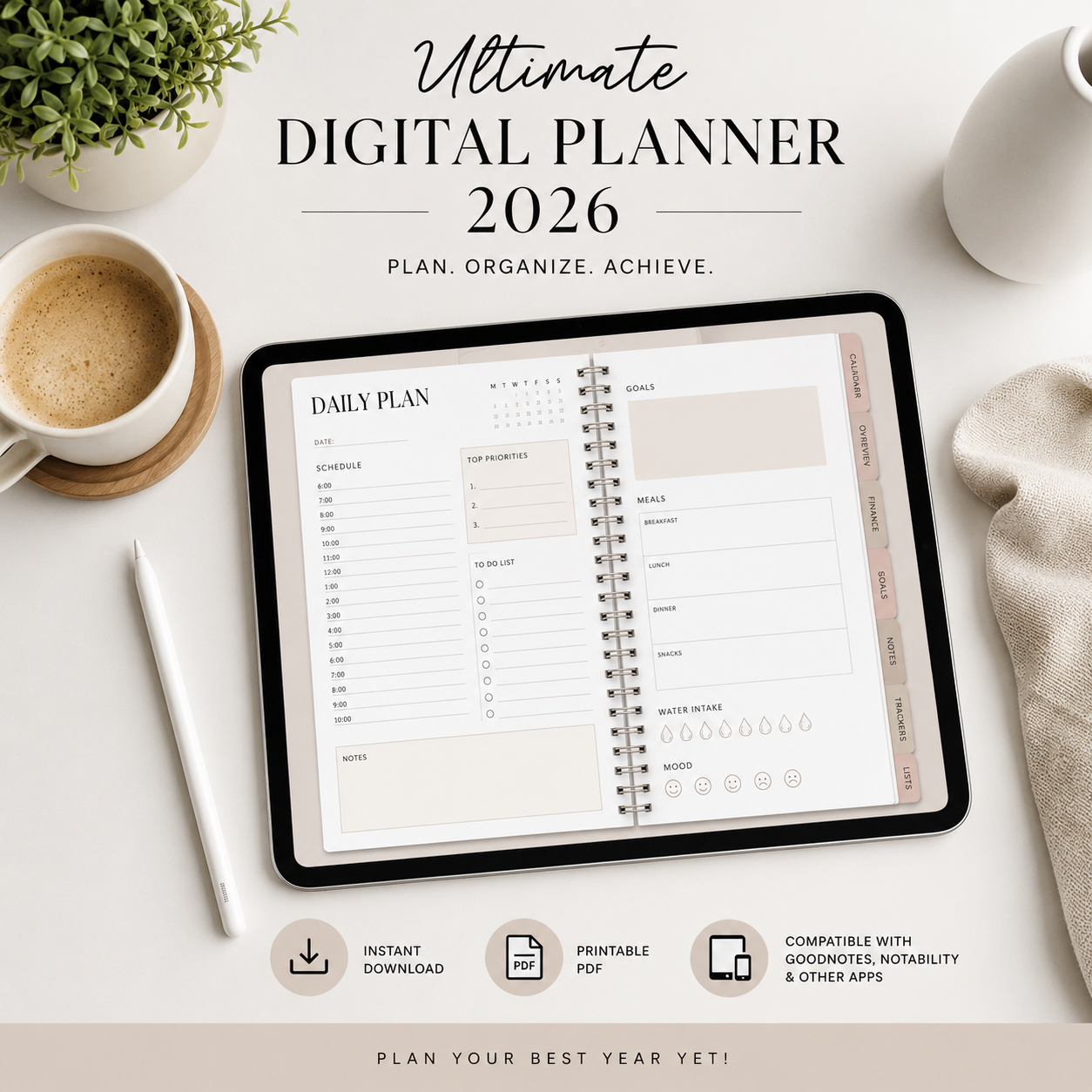Ultimate Digital Planner 2026 – Productivity & Goal Tracker
