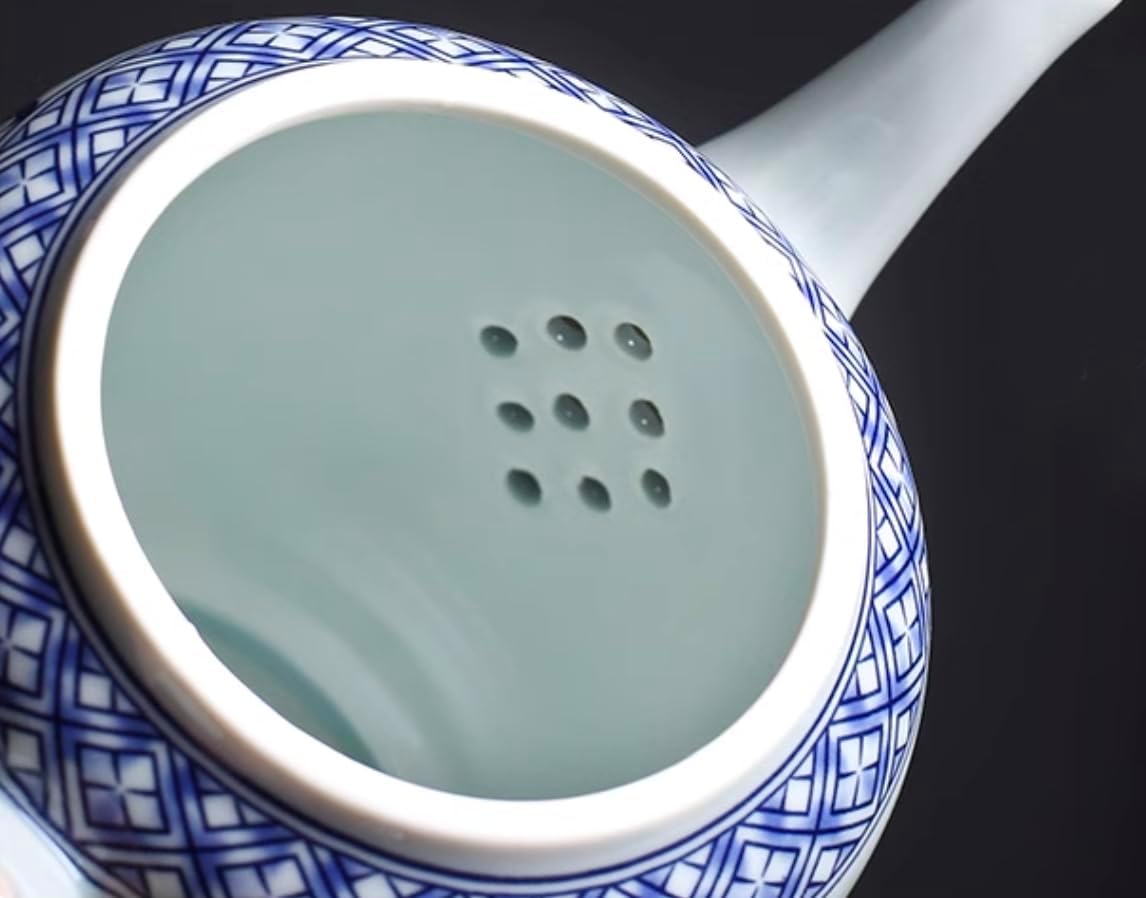Ceramic Teapot, Blue and White Tea Pot, Coffee Pot with Lid, 28oz