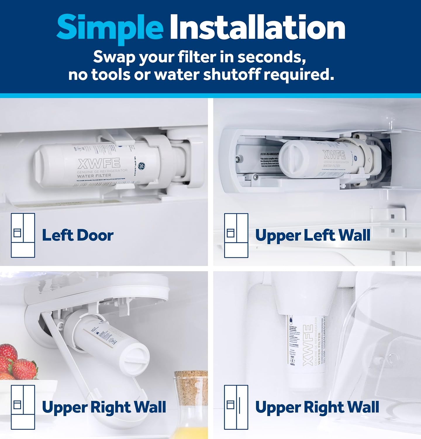 Refrigerator Water Filter Replacement Compatible with GE XWFE
