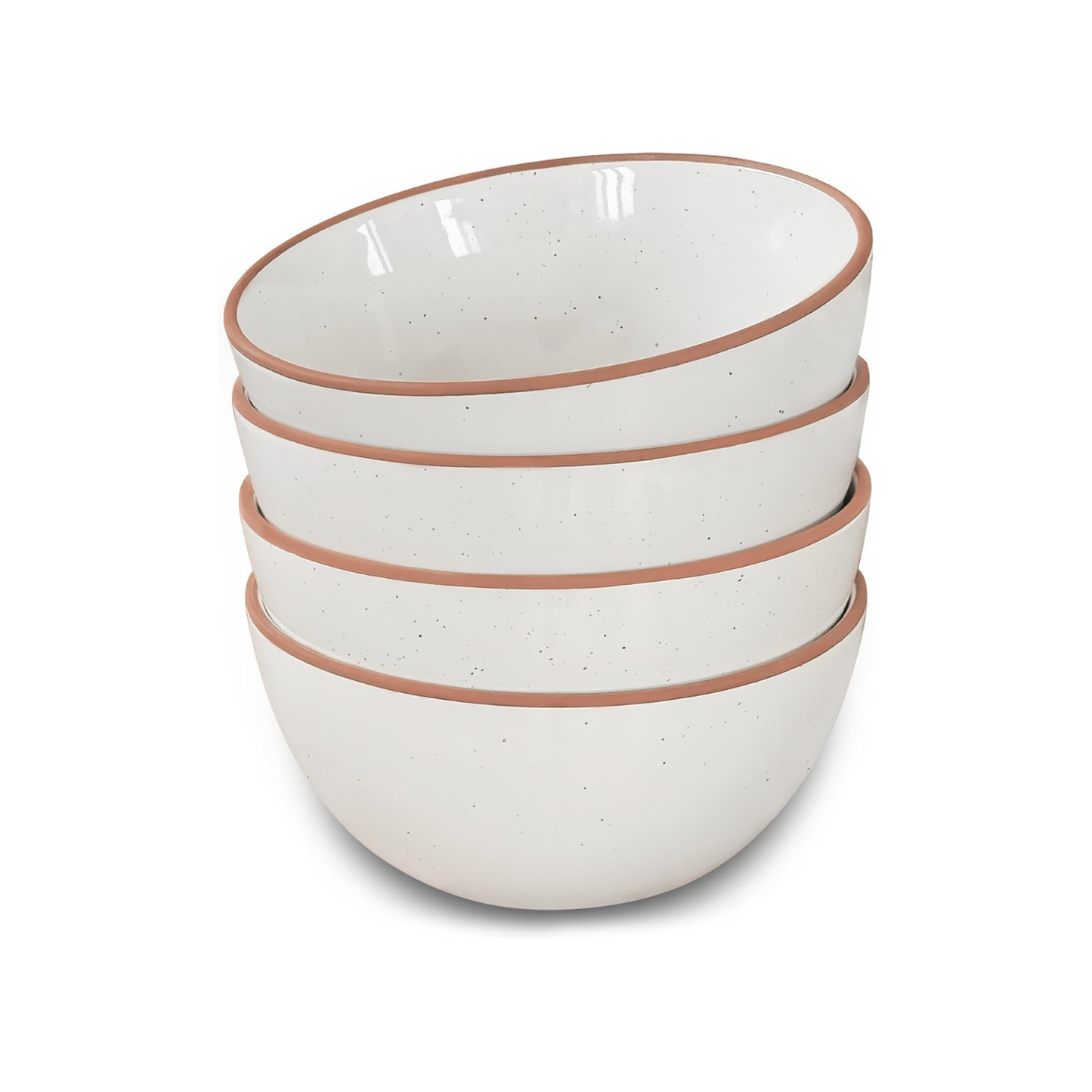 Ceramic Bowls 28oz Vanilla White – Set of 4 | Nooliano