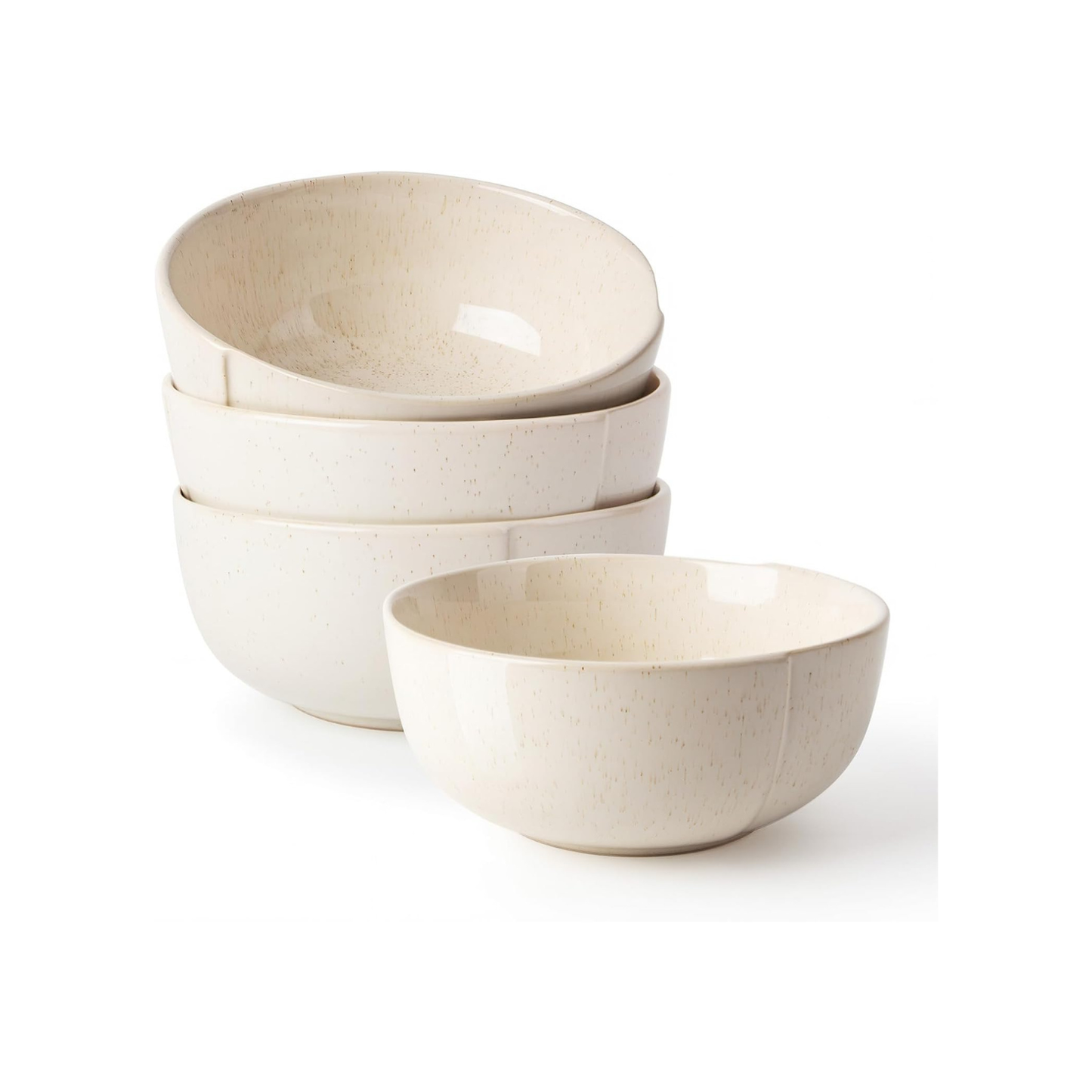 Large Ceramic Soup Bowls 32oz – Sesame Glaze, Set of 4 | Nooliano