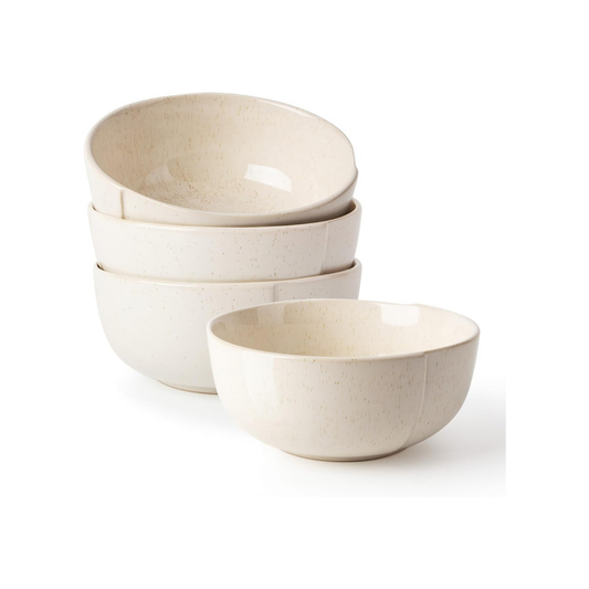Large Ceramic Soup Bowls 32oz – Sesame Glaze, Set of 4 | Nooliano