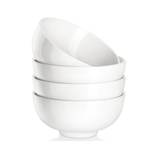 White Porcelain Soup Bowls 26oz – Set of 4 | Nooliano