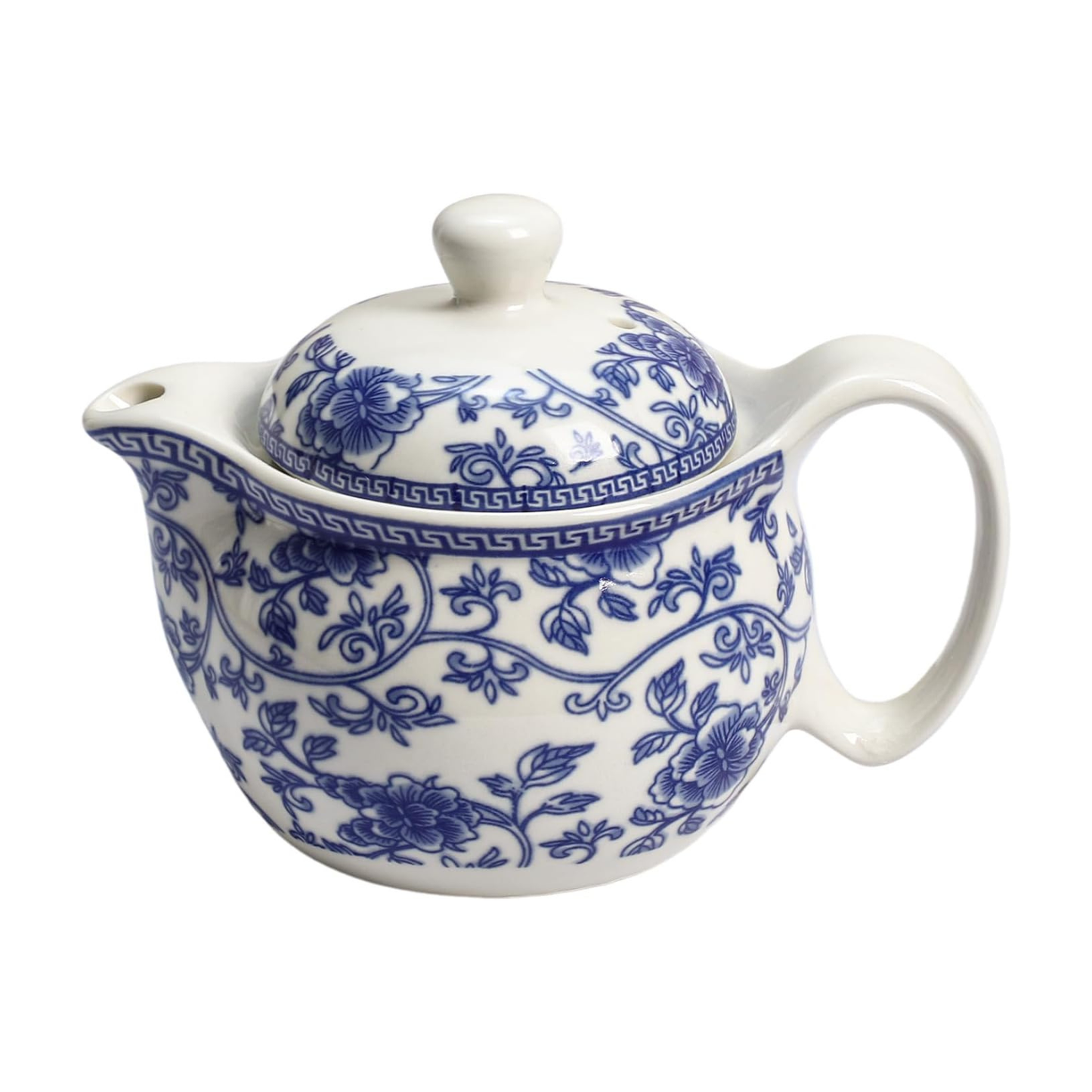 Blue & White Ceramic Teapot with Infuser 11oz | Nooliano
